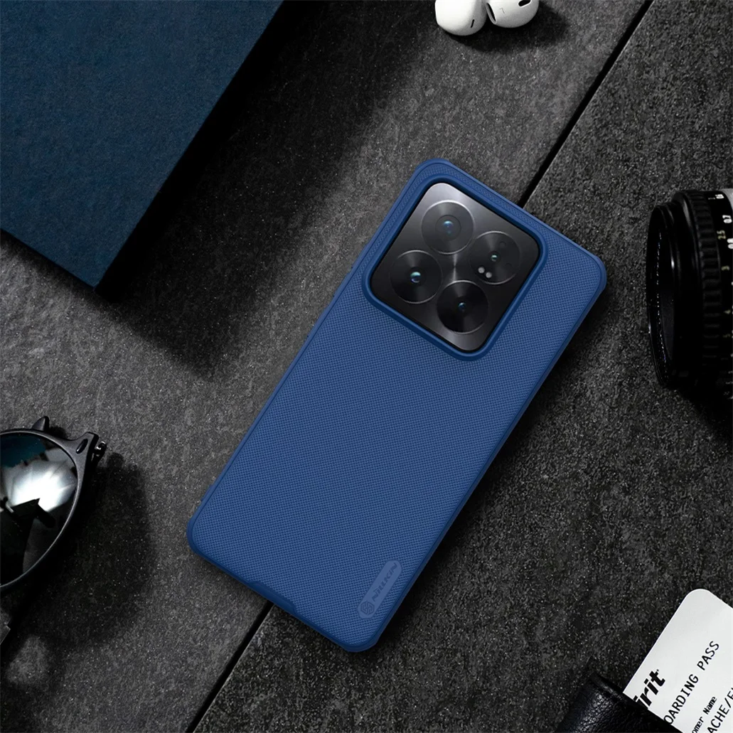 Nillkin For Xiaomi 14 Pro Case Super Frosted Shield Pro TPU Frame PC Shell Luxury Protective Back Cover For Xiaomi Mi 14 Bumper