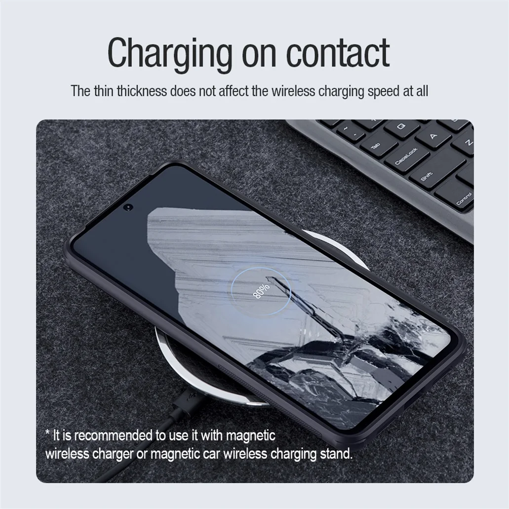 For Google Pixel 8 Pro MagSafe Case Nillkin Frosted Shield Pro Magnetic Case Wireless Charge TPU PC Back Cover For Google Pixel8