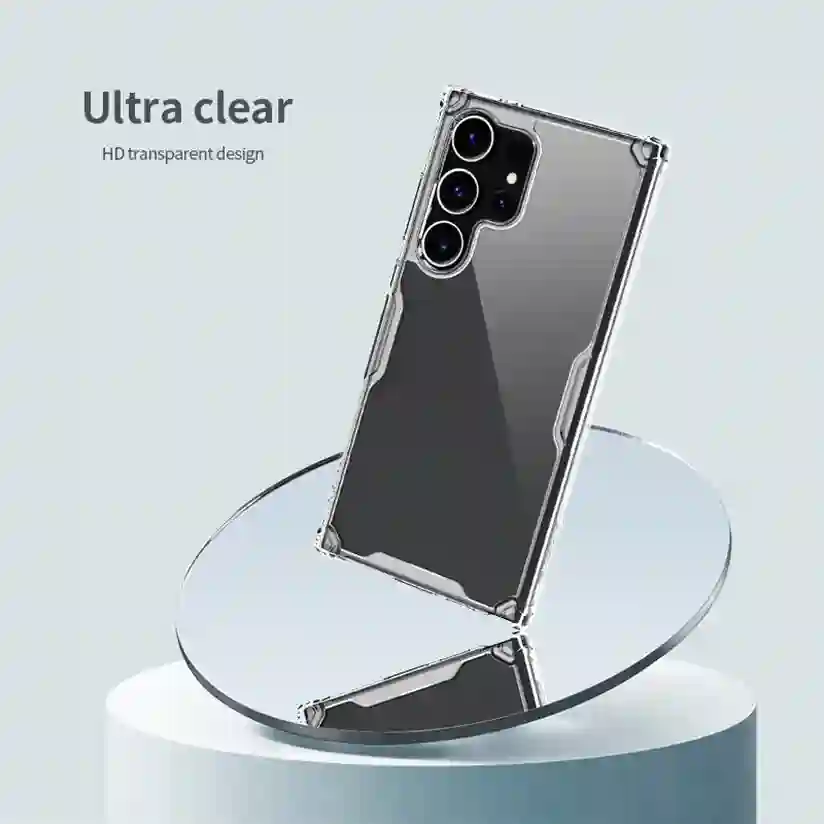 Nillkin For Samsung Galaxy S24 Ultra Case Nature Pro Transparent Clear TPU Frame Protection Back Cover For Samsung S24 S24+ Plus