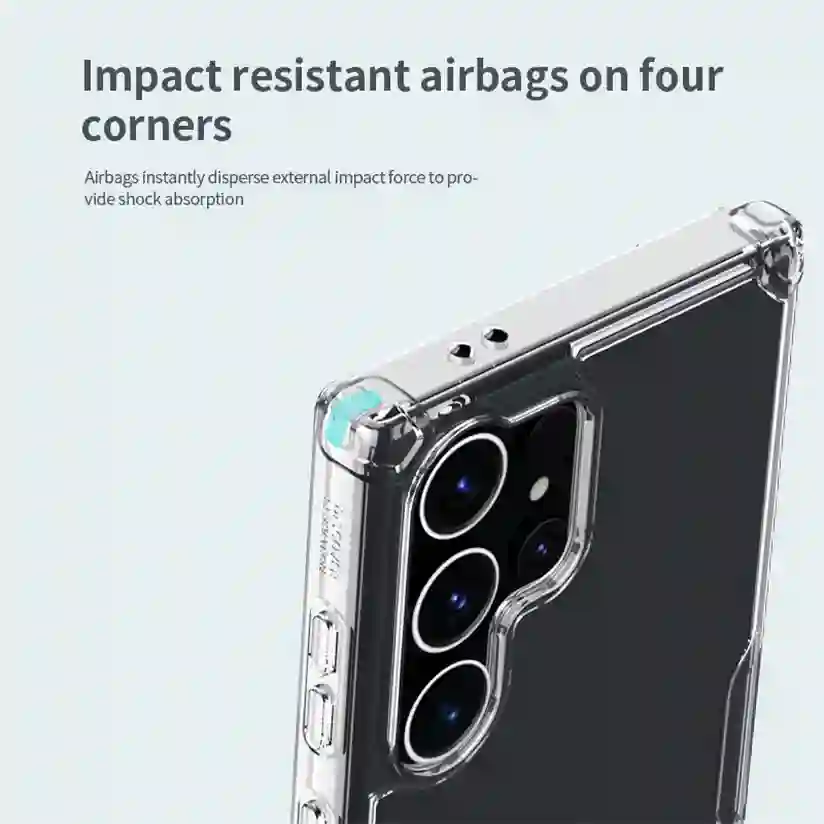 Nillkin For Samsung Galaxy S24 Ultra Case Nature Pro Transparent Clear TPU Frame Protection Back Cover For Samsung S24 S24+ Plus
