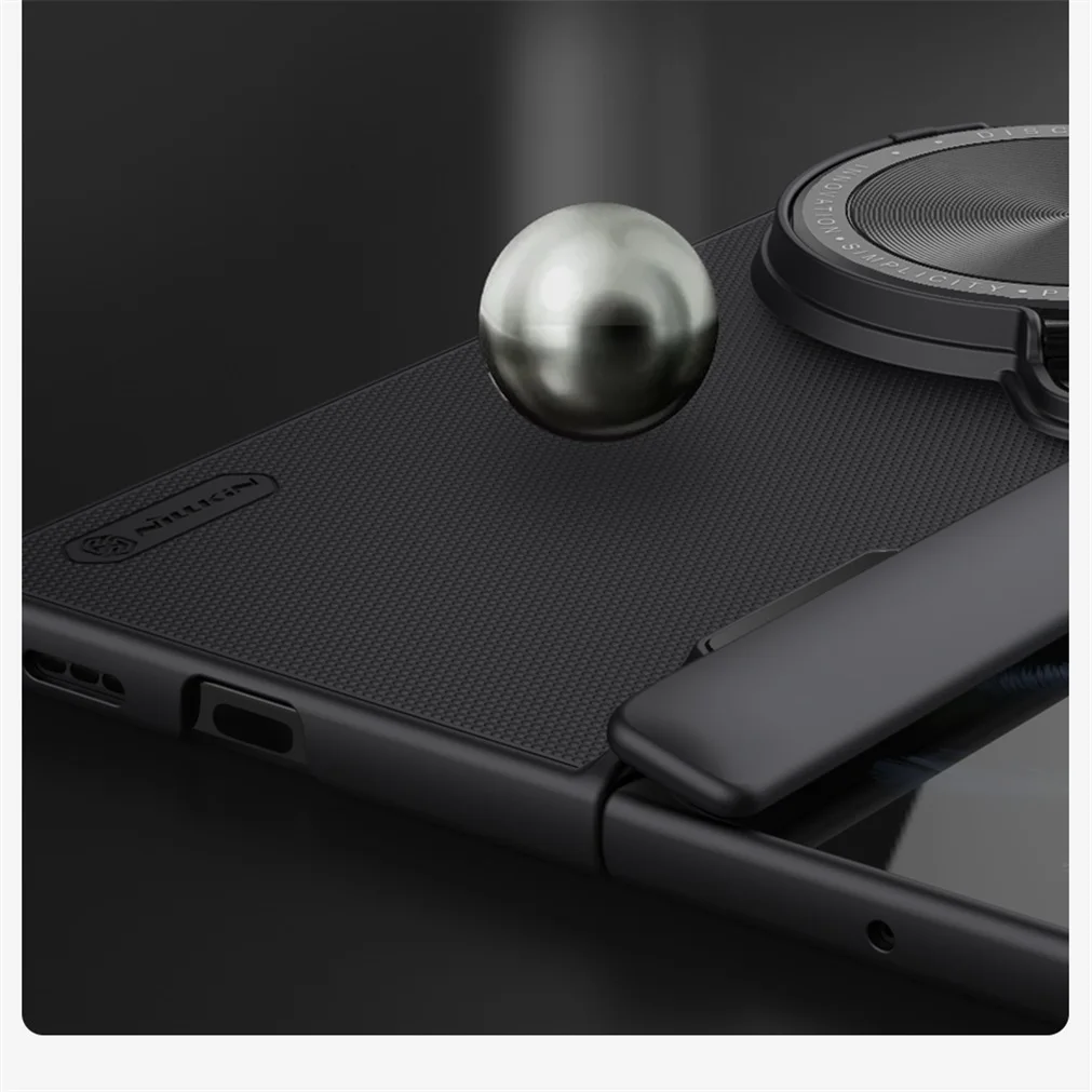 For OPPO Find N3 Case NILLKIN Frosted Shield Prop Camera Cover Flip-style Lens Phone Holder 180°Folding Cover For OPPO Find N3