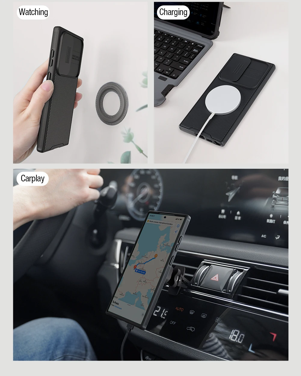 Чехол Nillkin Camshield Pro Magnetic для Samsung Galaxy S24, Galaxy 24 Plus, Galaxy S24 Ultra