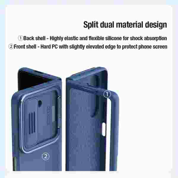 Чехол Nillkin Camshield Silky Silicone для Samsung Galaxy Z Fold 5 — изображение 5