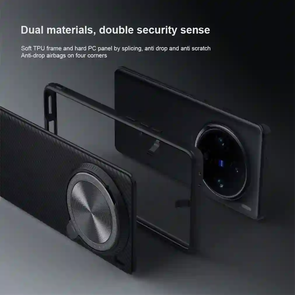 For Vivo X100 Pro Case For MagSafe Magnetic Charging NILLKIN CamShield Prop Flip-style Lens Holder Camera Cover For Vivo X100Pro