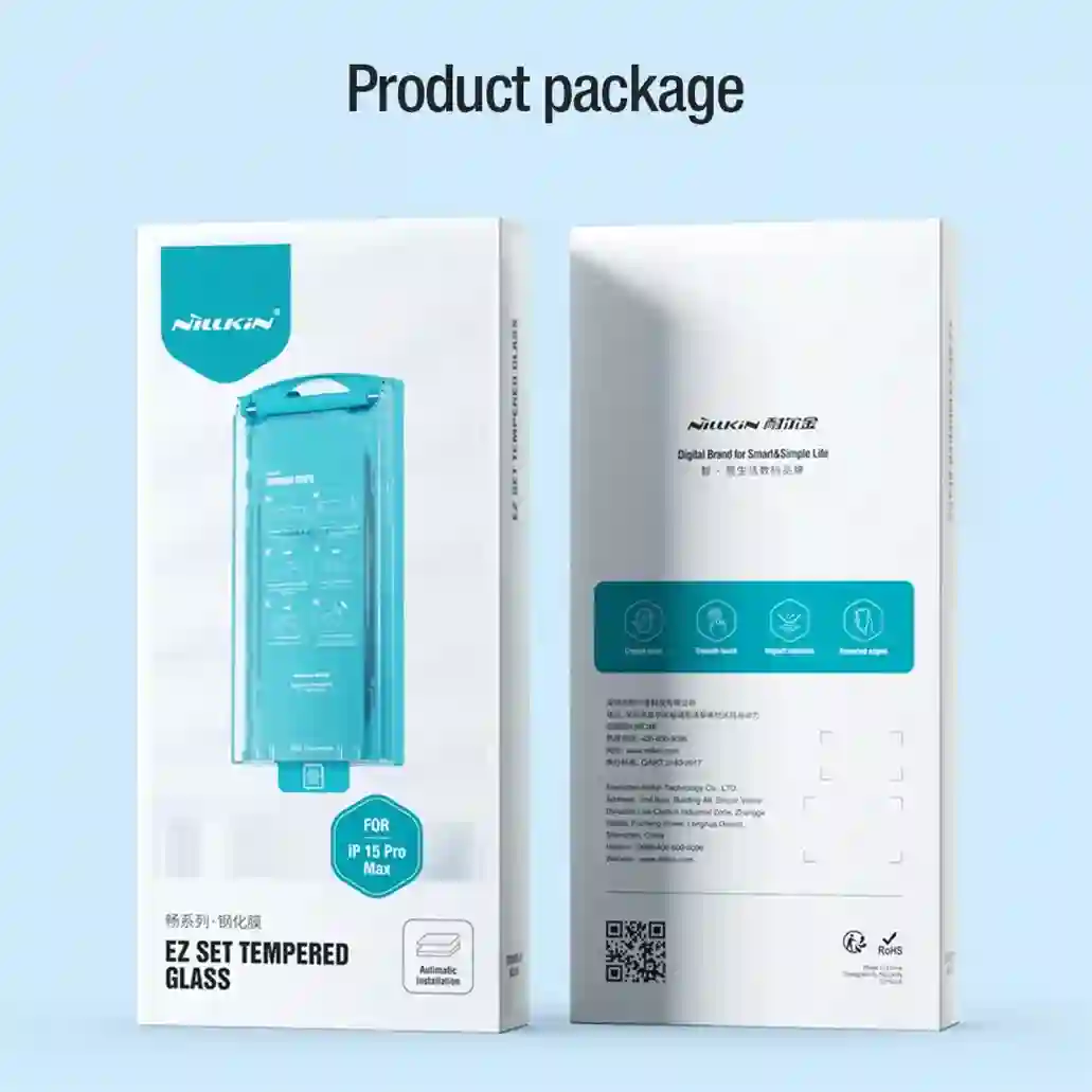 For iPhone 15 Pro Max Tempered Glass Nillkin EZ SET Screen Protector For iPhone 15 /15 Pro /15 Plus With Easy Installation Tool