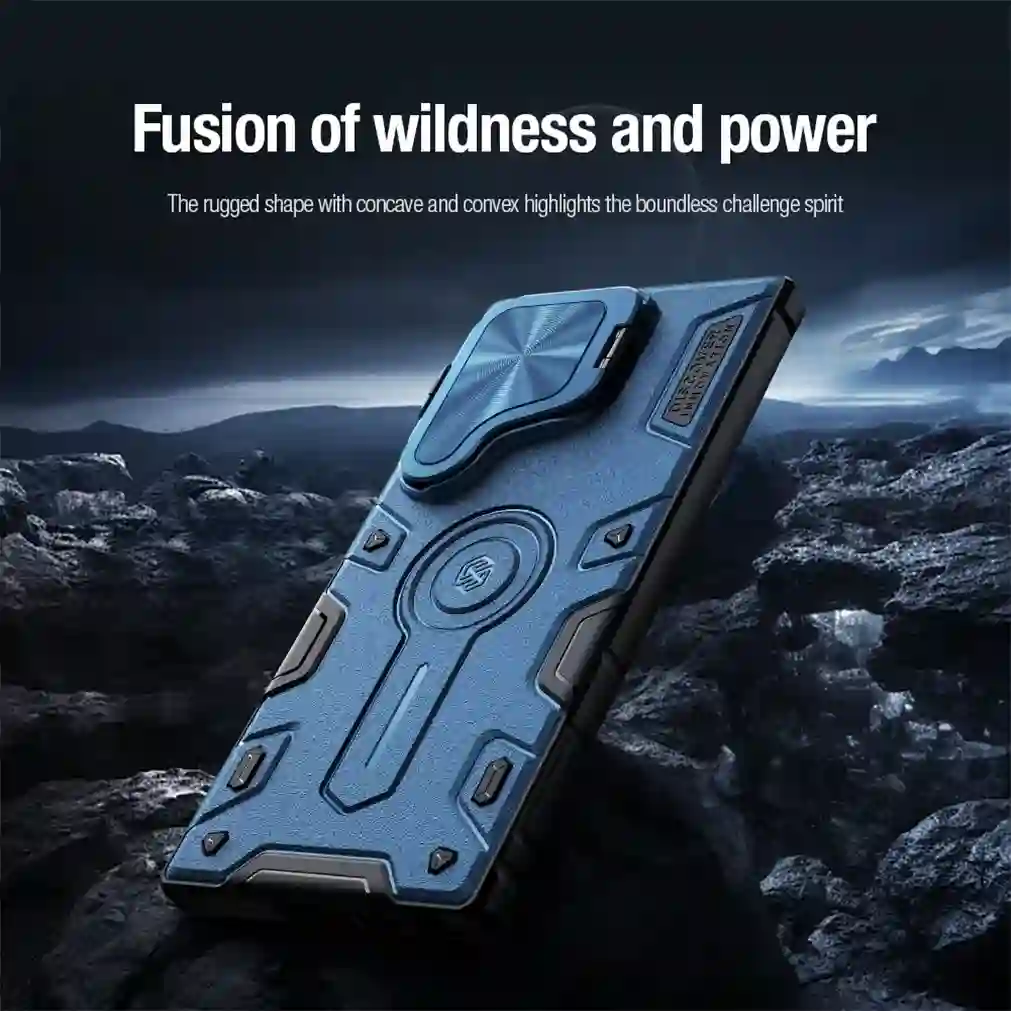 For Samsung Galaxy S24 Ultra MagSafe Case Magnetic Charging NILLKIN Armor Prop Foldable Stand Camera Cover For Samsung S24Ultra