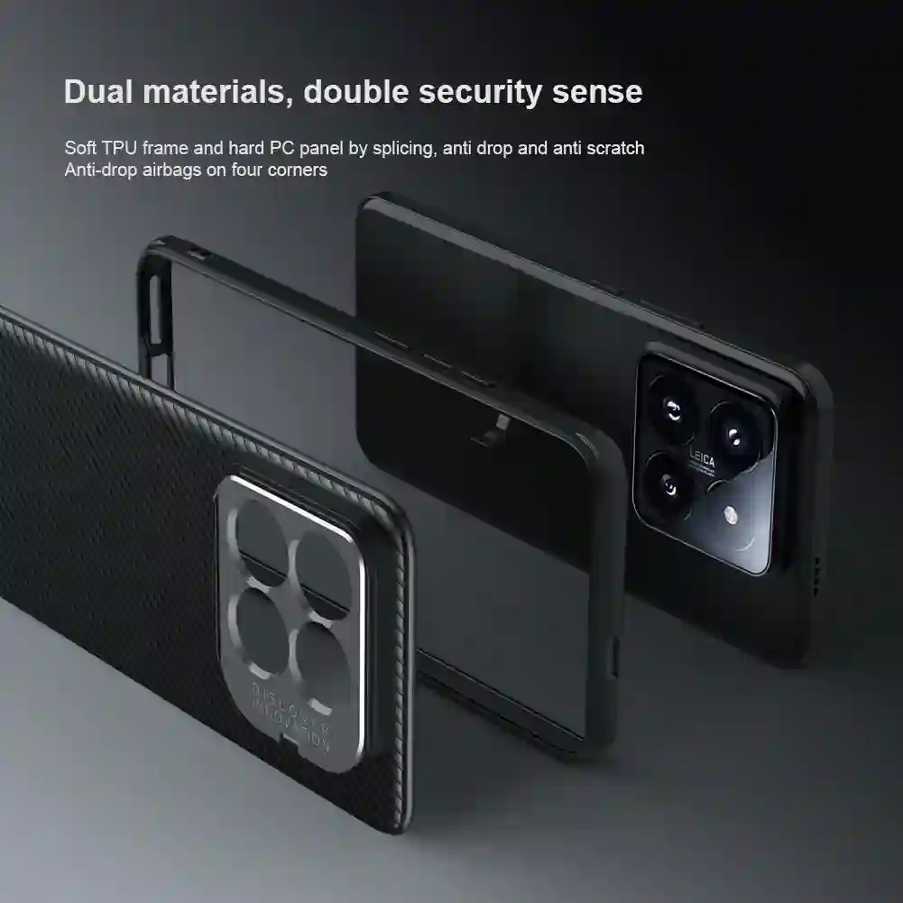 NILLKIN For Xiaomi Mi 14 Pro MagSafe Case CamShield Prop Magnetic Charging Case Shockproof Lens Holder Back Cover For Xiaomi 14