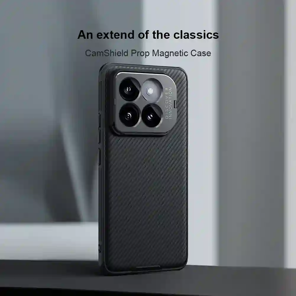 NILLKIN For Xiaomi Mi 14 Pro MagSafe Case CamShield Prop Magnetic Charging Case Shockproof Lens Holder Back Cover For Xiaomi 14