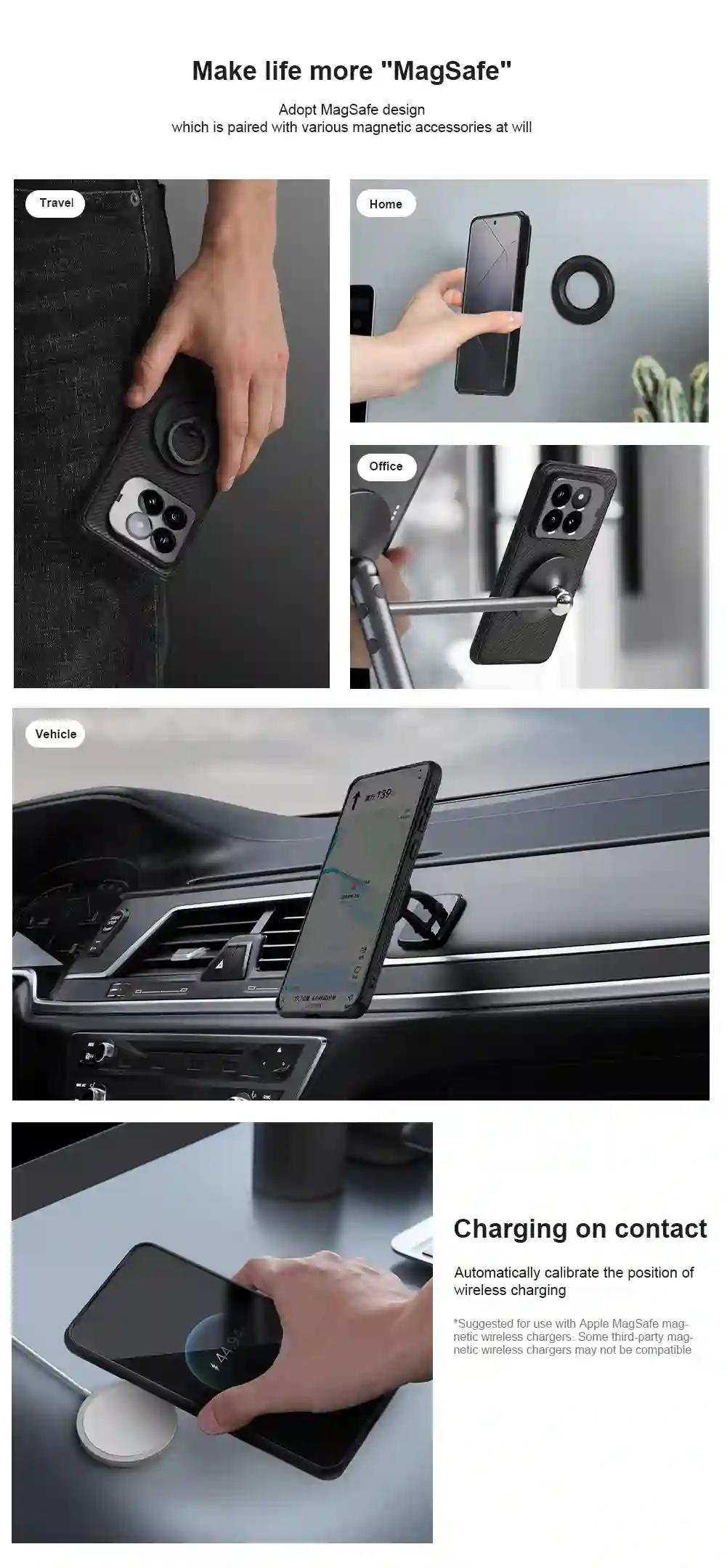 NILLKIN For Xiaomi Mi 14 Pro MagSafe Case CamShield Prop Magnetic Charging Case Shockproof Lens Holder Back Cover For Xiaomi 14