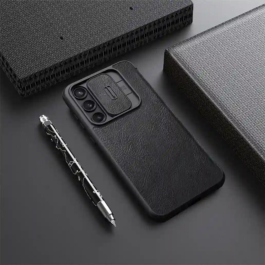 For Samsung Galaxy A35 Flip Case Nillkin QIN Pro Leather Cover Slide Camera Card Pocket Book Cover For Samsung A35 Phone Bags