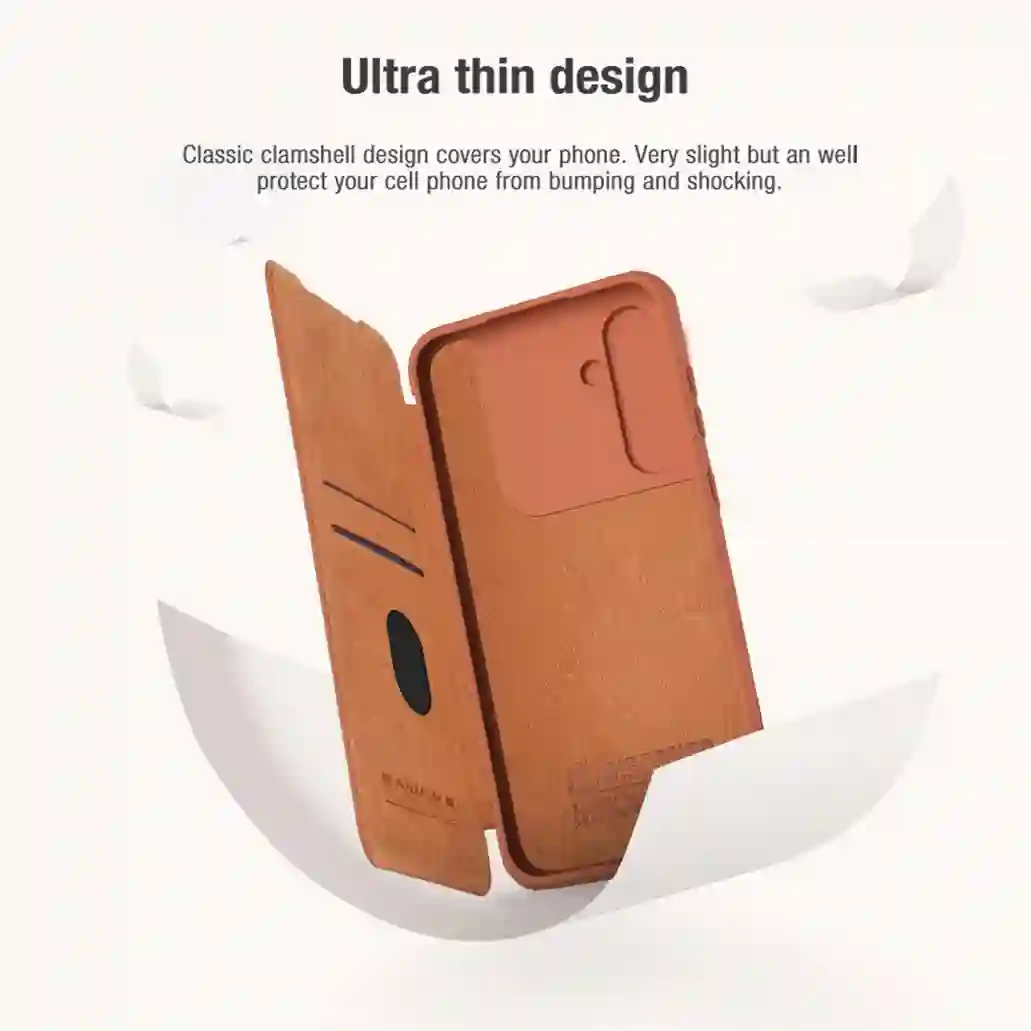 For Samsung Galaxy A35 Flip Case Nillkin QIN Pro Leather Cover Slide Camera Card Pocket Book Cover For Samsung A35 Phone Bags
