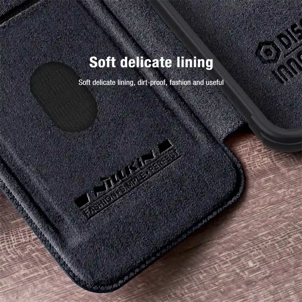 For Samsung Galaxy A35 Flip Case Nillkin QIN Pro Leather Cover Slide Camera Card Pocket Book Cover For Samsung A35 Phone Bags