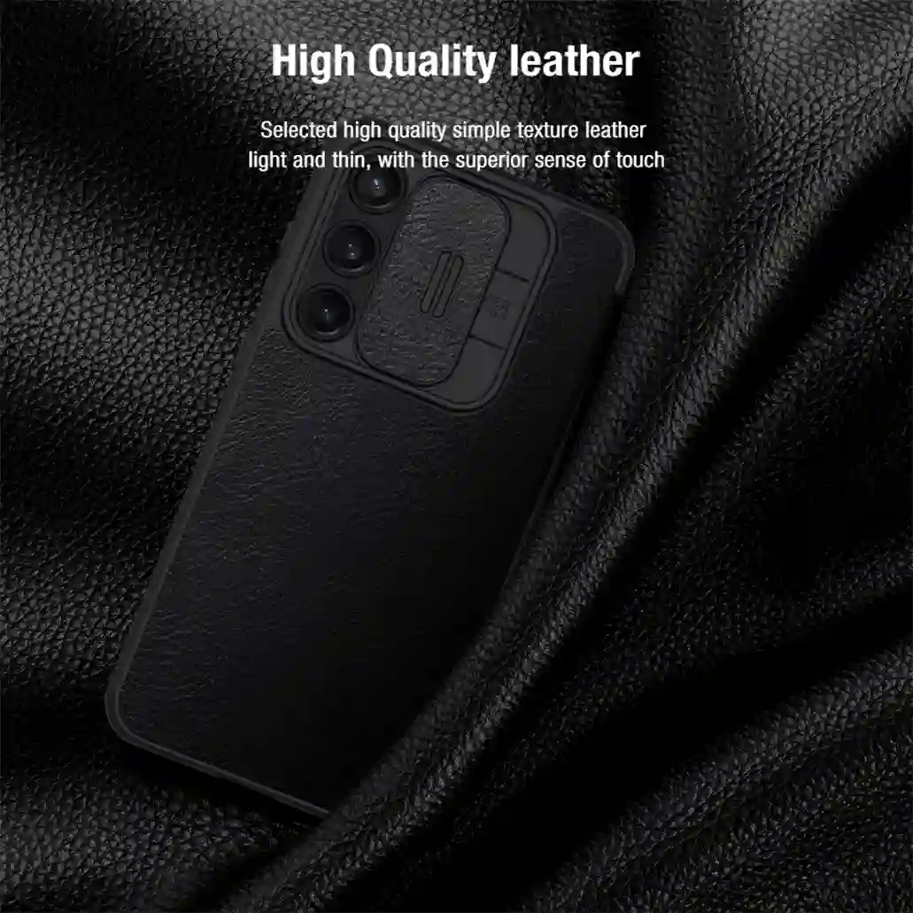 For Samsung Galaxy A35 Flip Case Nillkin QIN Pro Leather Cover Slide Camera Card Pocket Book Cover For Samsung A35 Phone Bags
