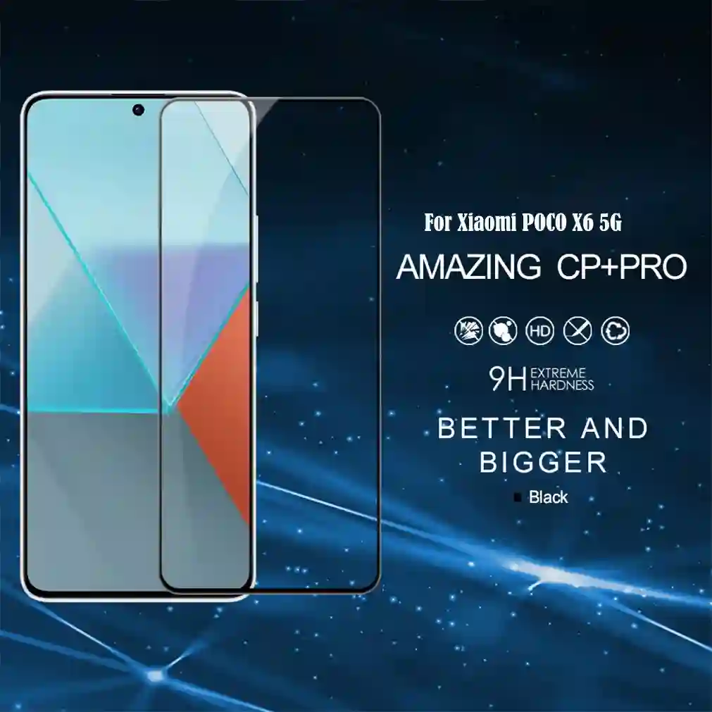 Nillkin For Xiaomi POCO X6 5G Tempered Glass CP+PRO Anti-Explosion Full Glue Fully Screen Protector For POCO X6 5G Glass Film