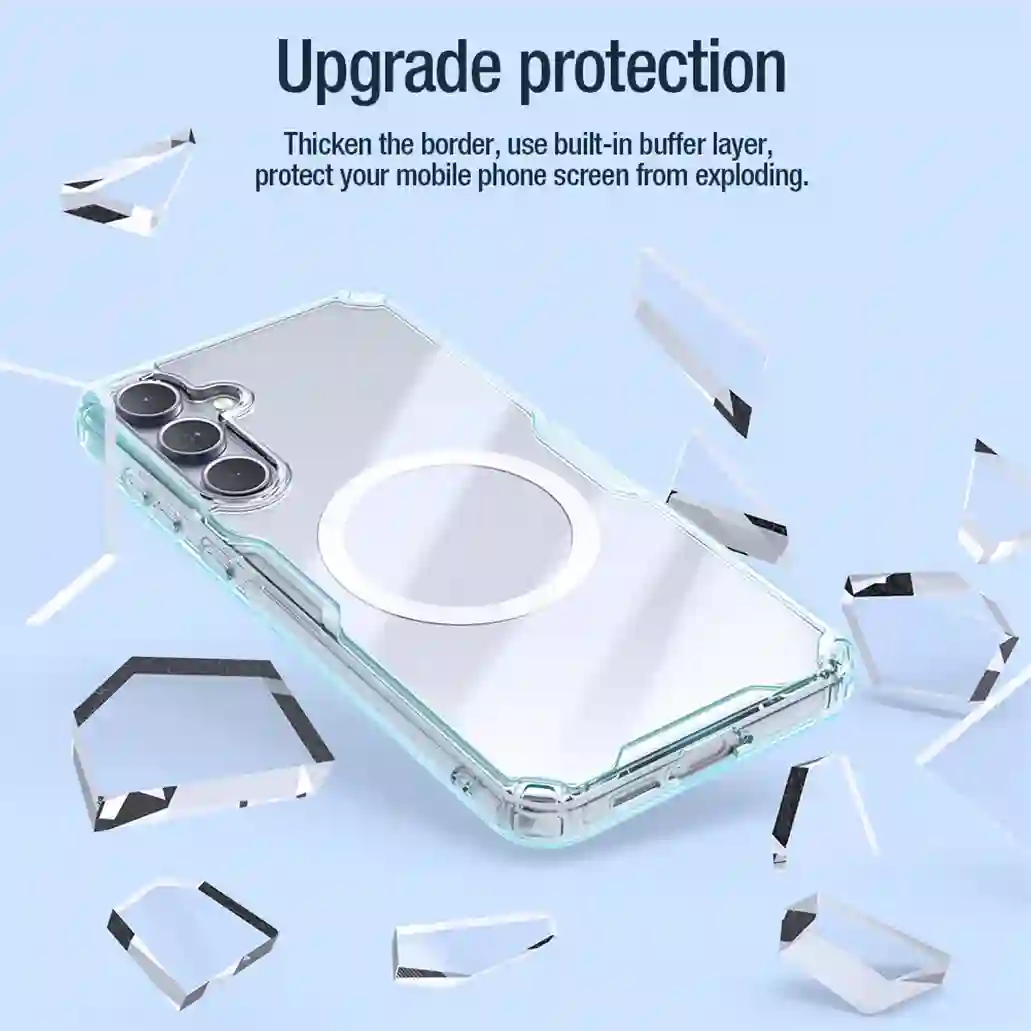 Nillkin For Samsung Galaxy A55 MagSafe Case Nature Pro Magnetic Case Transparent Clear TPU Frame PC Shell Cover For Samsung A55