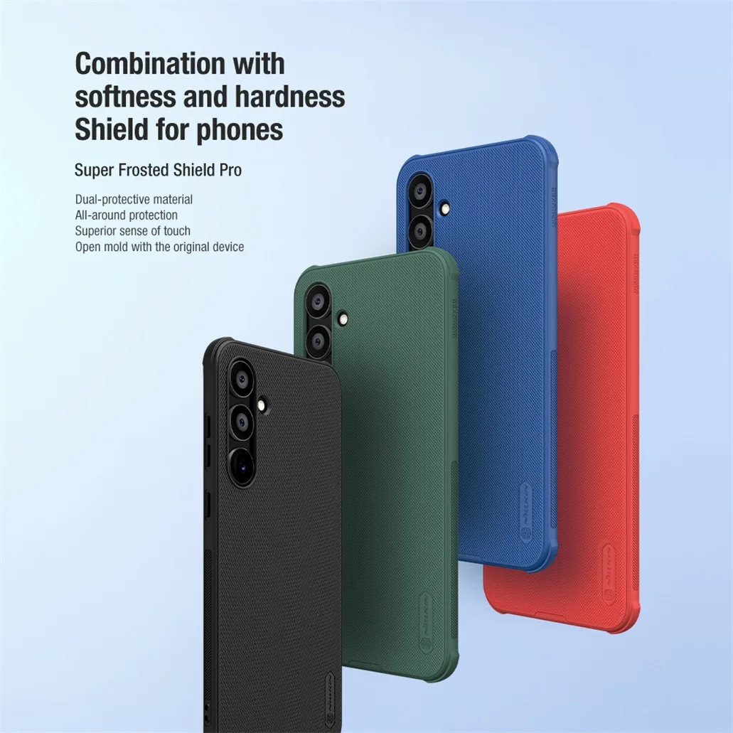 For Samsung Galaxy A55 Case Nillkin Super Frosted Shield Pro Soft TPU Frame Hard PC Shell Shockproof Back Cover For Samsung A55