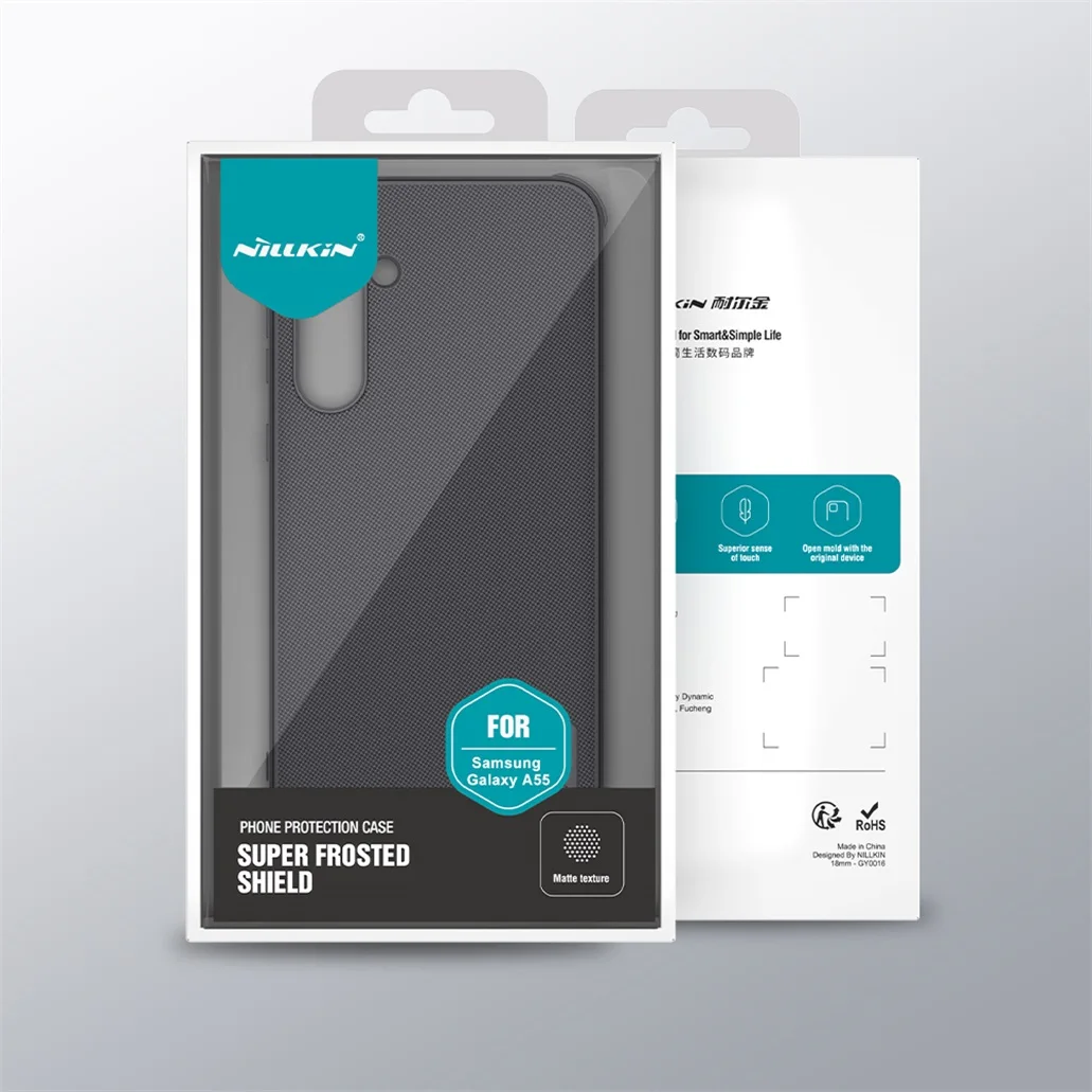 For Samsung Galaxy A55 Case Nillkin Super Frosted Shield Pro Soft TPU Frame Hard PC Shell Shockproof Back Cover For Samsung A55