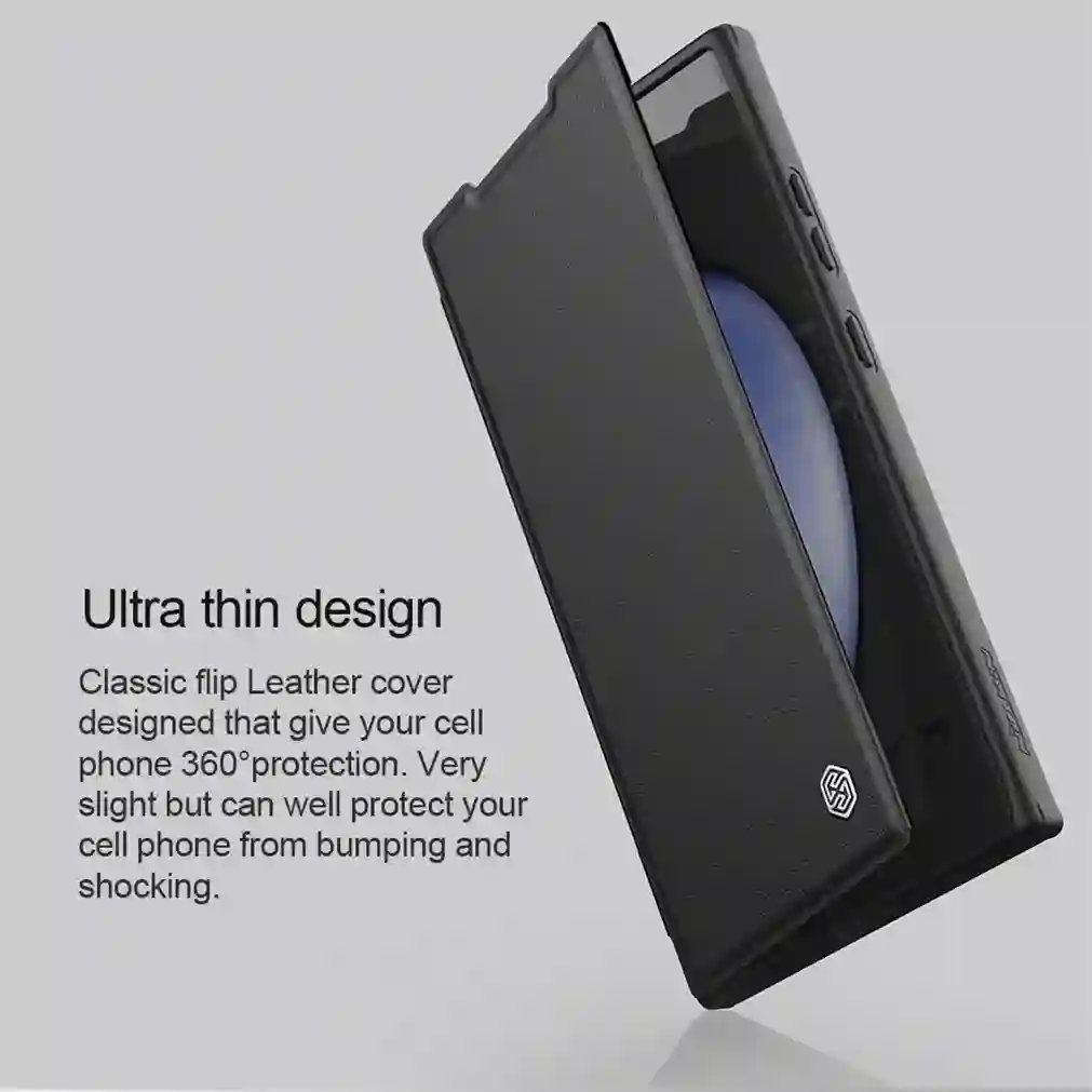 For Samsung Galaxy S24 Ultra Flip Case NILLKIN Qin Prop leather case Flip-style Holder Camera Cover For Samsung S24 S24+ Plus