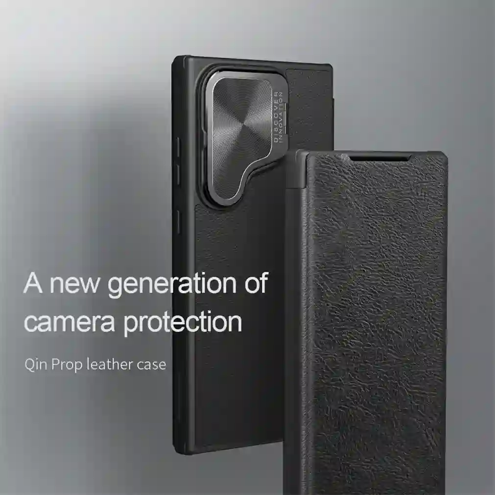 For Samsung Galaxy S24 Ultra Flip Case NILLKIN Qin Prop leather case Flip-style Holder Camera Cover For Samsung S24 S24+ Plus