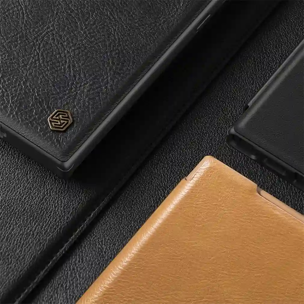 For Samsung Galaxy S24 Ultra Flip Case NILLKIN Qin Prop leather case Flip-style Holder Camera Cover For Samsung S24 S24+ Plus