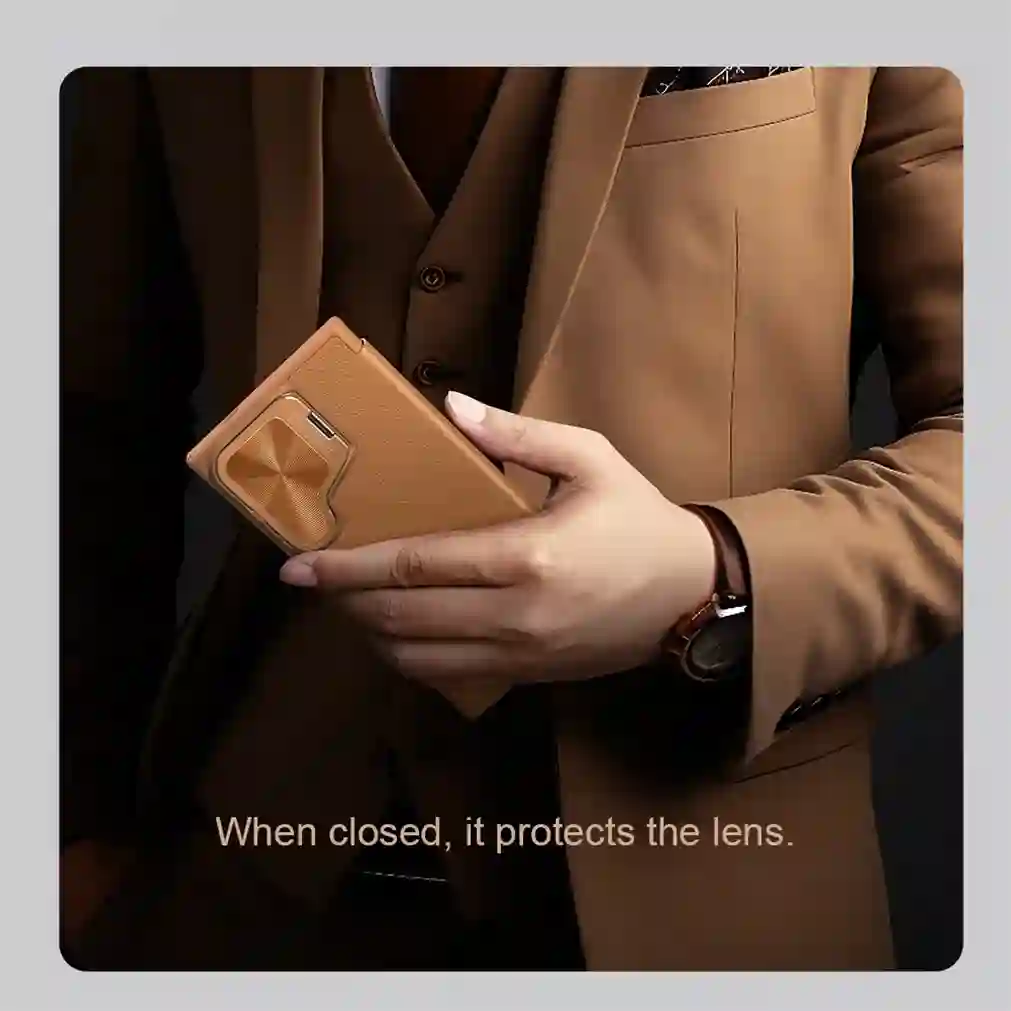 For Samsung Galaxy S24 Ultra Flip Case NILLKIN Qin Prop leather case Flip-style Holder Camera Cover For Samsung S24 S24+ Plus