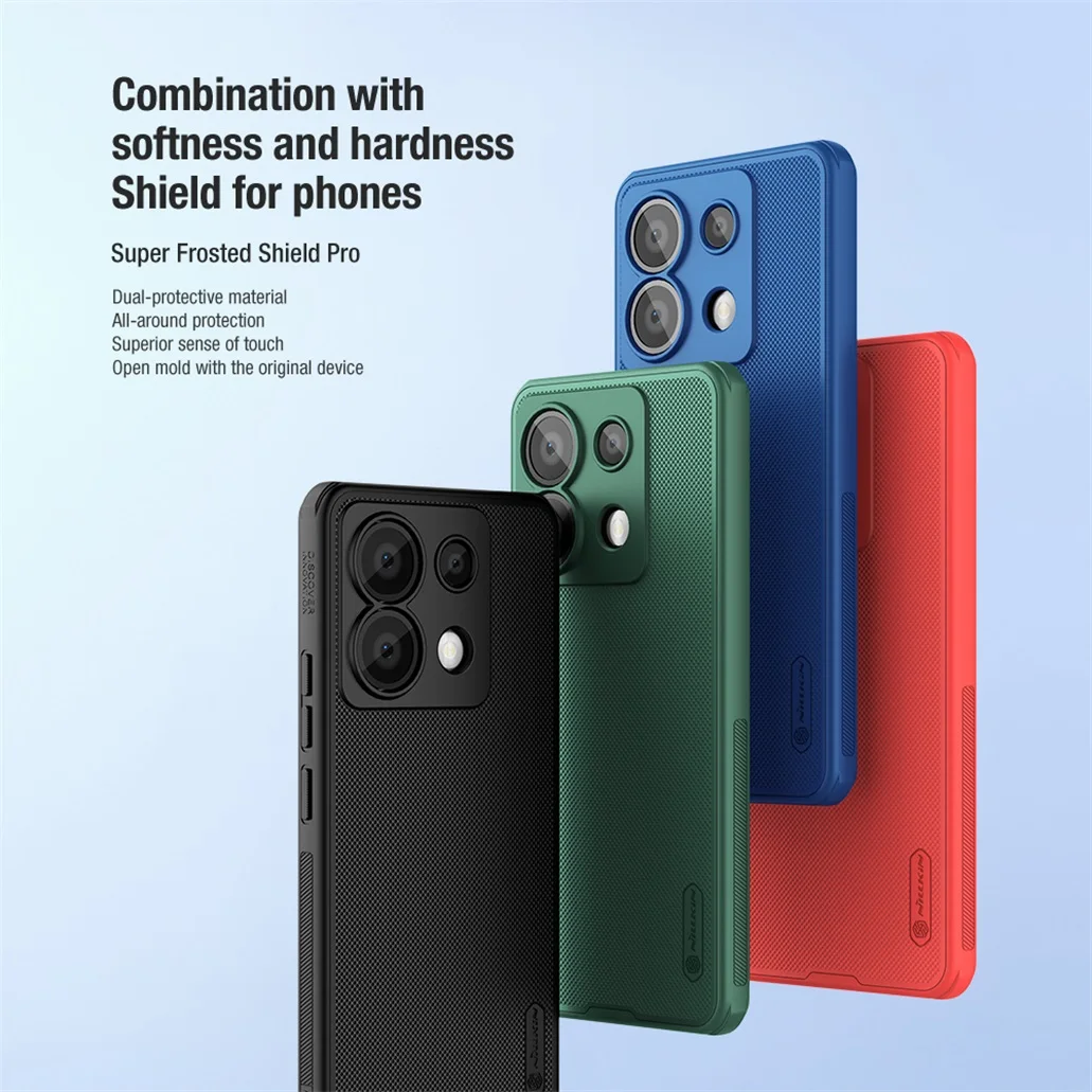 For Xiaomi POCO X6 5G Case Nillkin Super Frosted Shield Pro Soft TPU Frame Hard PC Shell Shockproof Back Cover For POCO X6 5G
