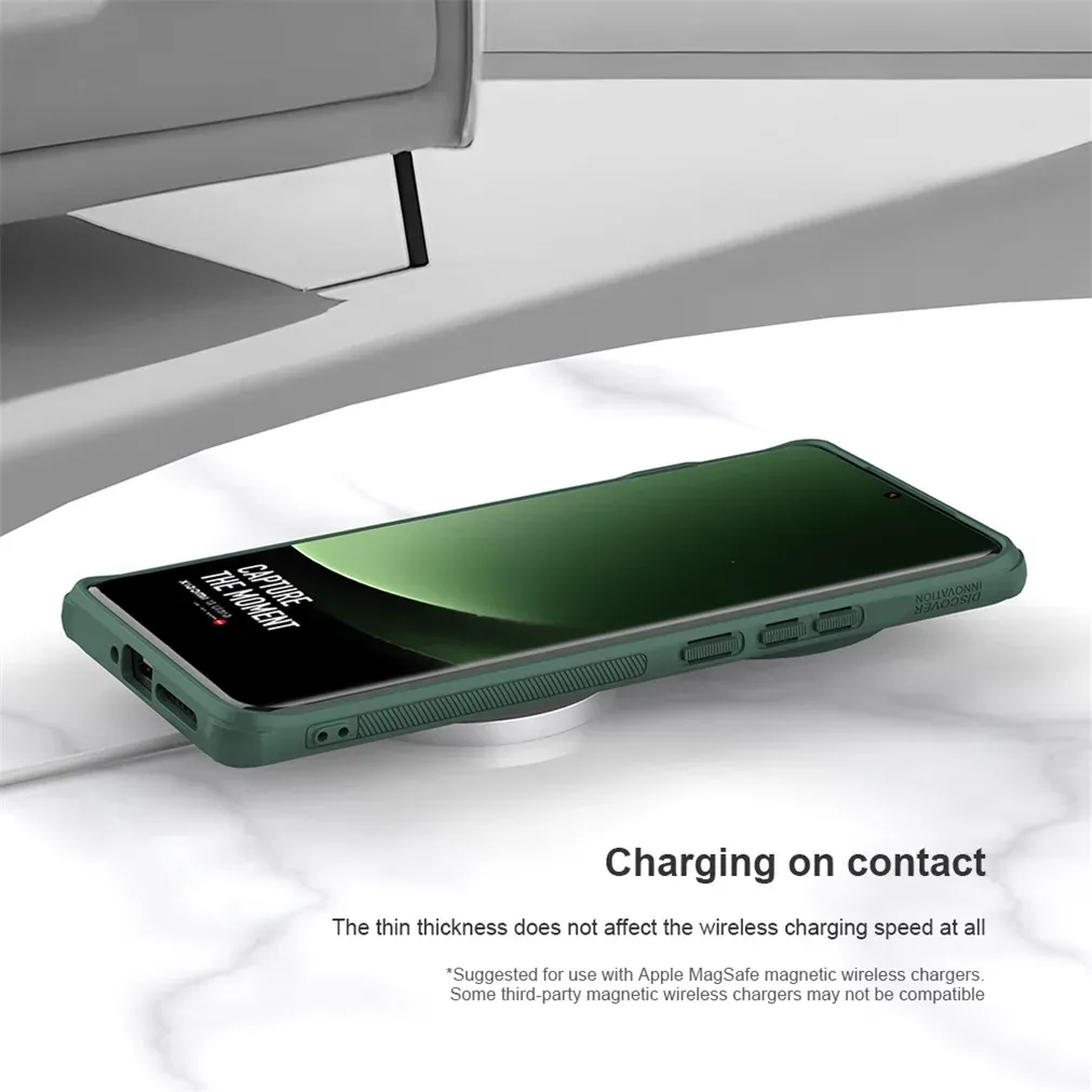 For Xiaomi Mi 14 Ultra MagSafe Case Nillkin Frosted Shield Pro Magnetic Charging Case TPU Frame PC Back Cover For Xiaomi 14Ultra
