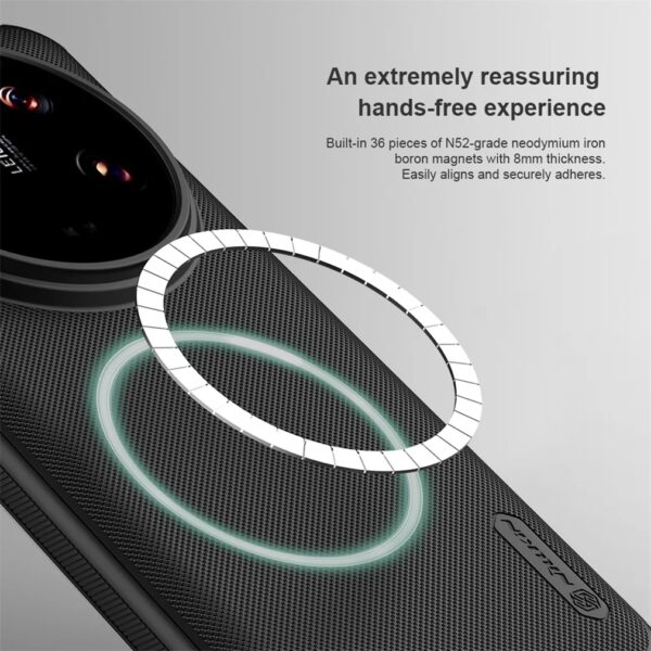 Чехол Nillkin Super Frosted Shield Pro Magnetic для Xiaomi 14 Ultra (MagSafe) — изображение 4