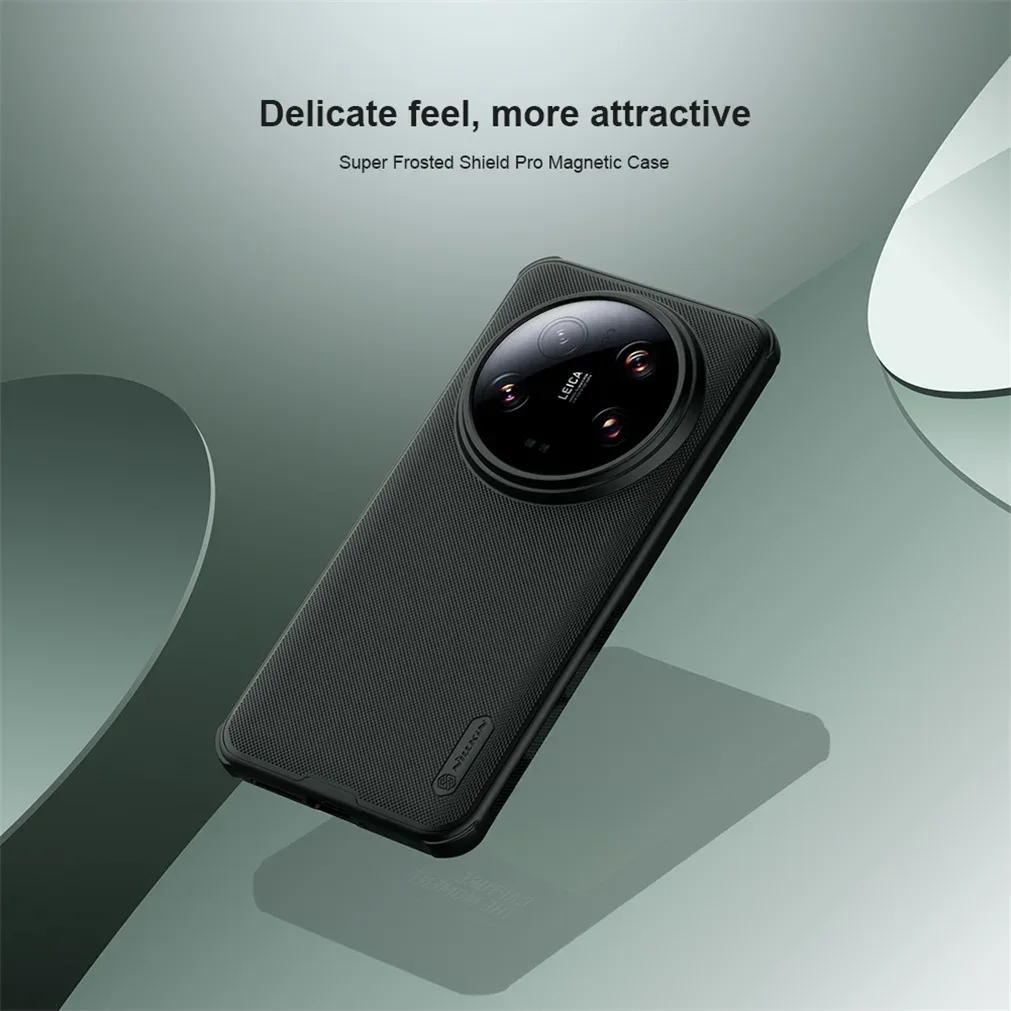For Xiaomi Mi 14 Ultra MagSafe Case Nillkin Frosted Shield Pro Magnetic Charging Case TPU Frame PC Back Cover For Xiaomi 14Ultra