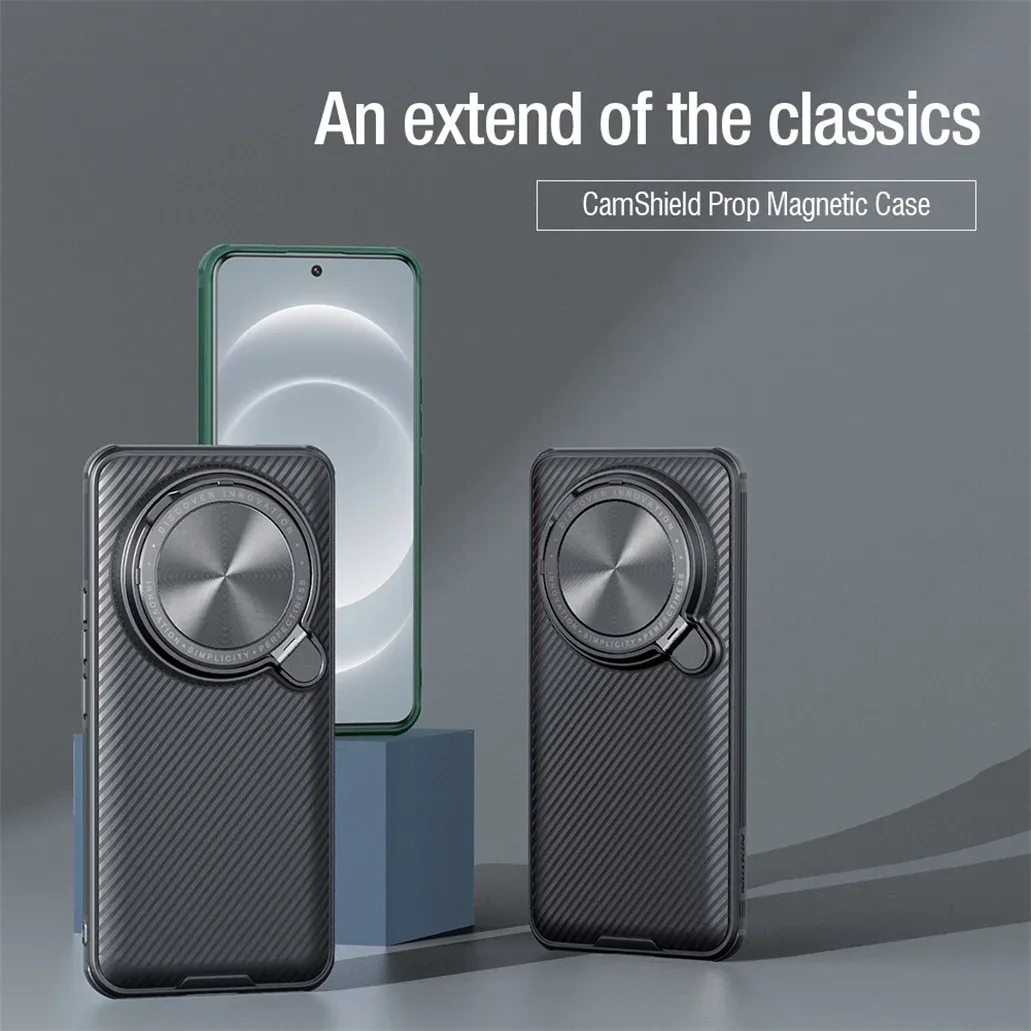 For Xiaomi Mi 14 Ultra MagSafe Case NILLKIN CamShield Prop Magnetic Charging Flip-style Holder Camera Cover For Xiaomi 14Ultra