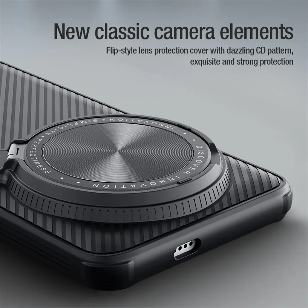 For Xiaomi Mi 14 Ultra MagSafe Case NILLKIN CamShield Prop Magnetic Charging Flip-style Holder Camera Cover For Xiaomi 14Ultra