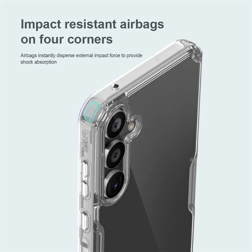Nillkin For Samsung Galaxy A55 Case Nature Pro Transparent Clear TPU Frame Shockproof Protection Back Cover For Samsung A55 5G