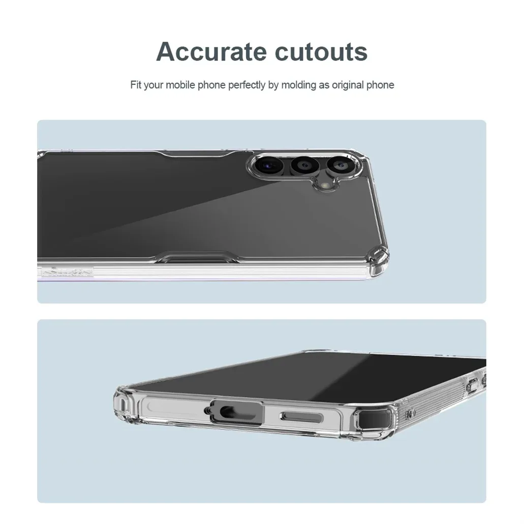 Nillkin For Samsung Galaxy A55 Case Nature Pro Transparent Clear TPU Frame Shockproof Protection Back Cover For Samsung A55 5G