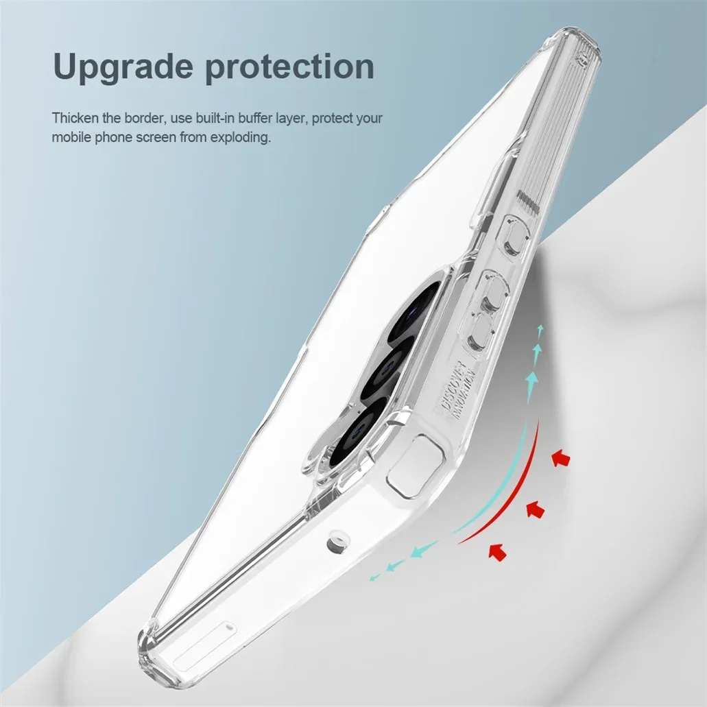 Nillkin For Samsung Galaxy A55 Case Nature Pro Transparent Clear TPU Frame Shockproof Protection Back Cover For Samsung A55 5G