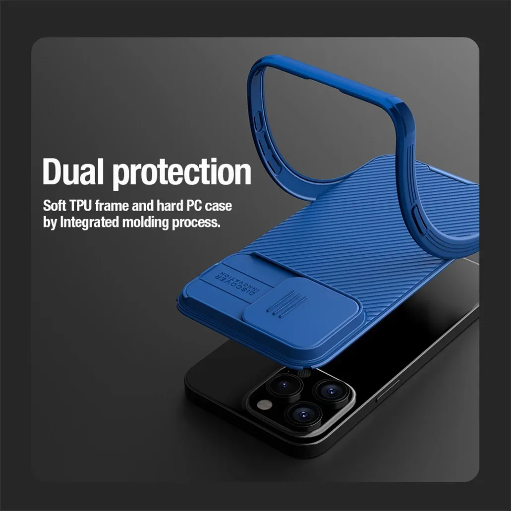 For iPhone 15 14 Pro /Pro Max Case NILLKIN CamShield Pro Shockproof Slide Camera Privacy Protection Cover For iPhone15 / 15 Plus