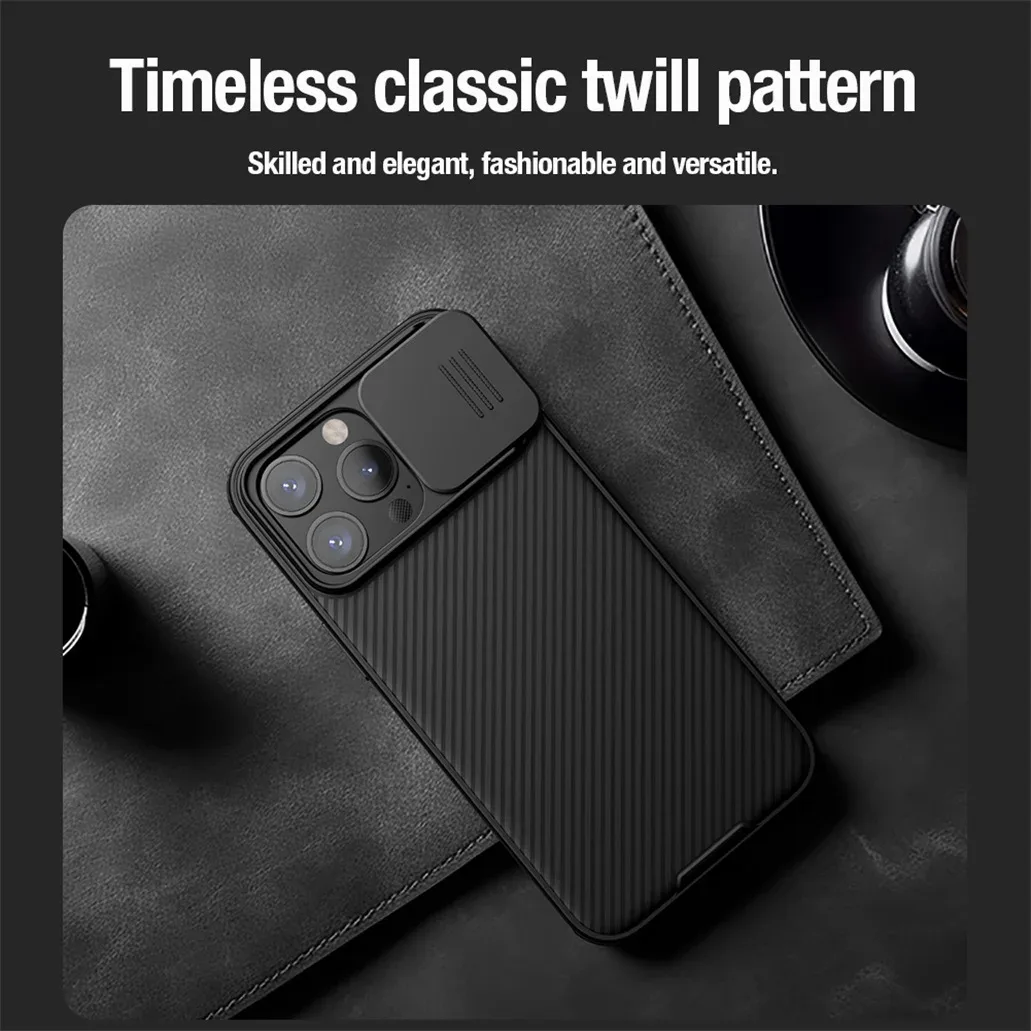 For iPhone 15 14 Pro /Pro Max Case NILLKIN CamShield Pro Shockproof Slide Camera Privacy Protection Cover For iPhone15 / 15 Plus