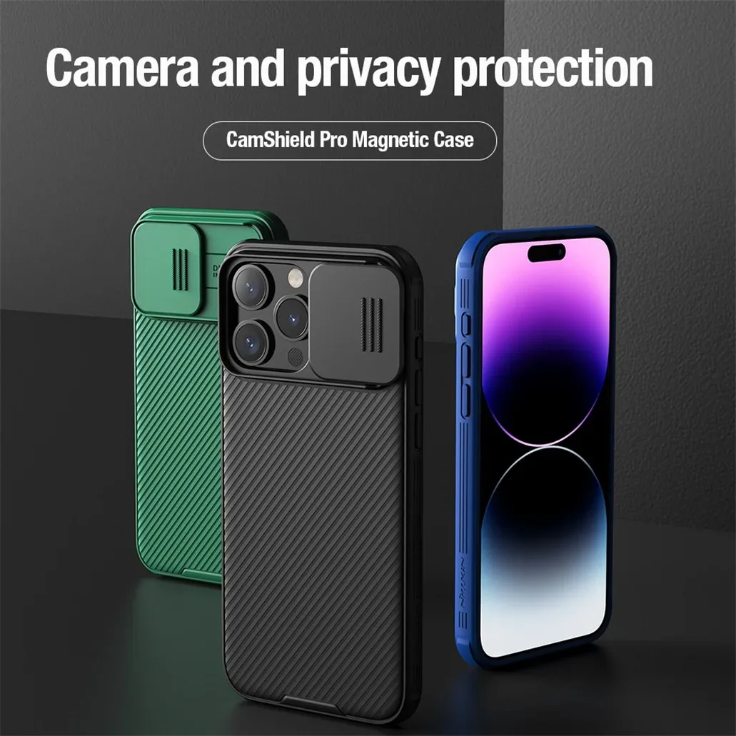 For iPhone 15 14 Pro /Pro Max Case NILLKIN CamShield Pro Shockproof Slide Camera Privacy Protection Cover For iPhone15 / 15 Plus