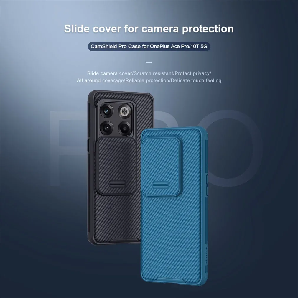 For OnePlus 10T Case NILLKIN CamShield Pro Slide Camera Cover Lens Protection For One Plus 10T 5G Back Cover For OnePlus Ace Pro