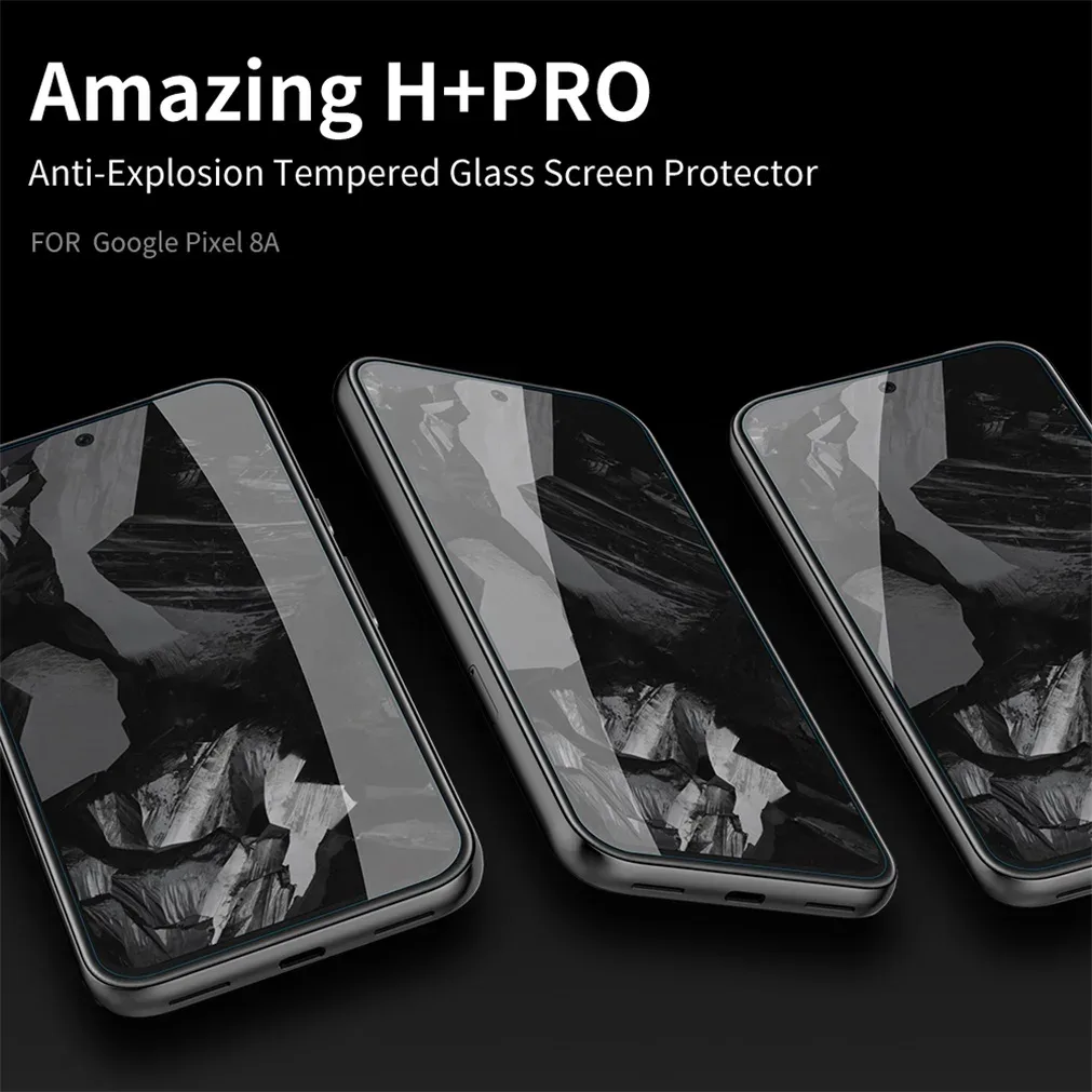 Nillkin For Google Pixel 8a Tempered Glass Amazing H+PRO Anti-Explosion 2.5D 0.2mm 9H Screen Protector Film For Google Pixel8a