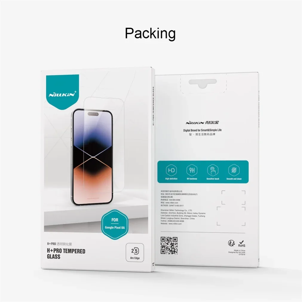 Nillkin For Google Pixel 8a Tempered Glass Amazing H+PRO Anti-Explosion 2.5D 0.2mm 9H Screen Protector Film For Google Pixel8a