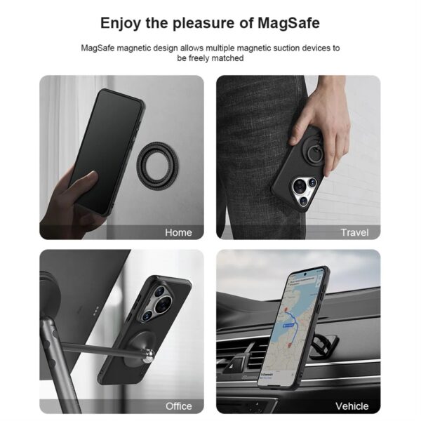 Чехол Nillkin Super Frosted Shield Pro Magnetic для Huawei Pura 70, Pura 70 Pro, Pura 70 Pro Plus (MagSafe) — изображение 2