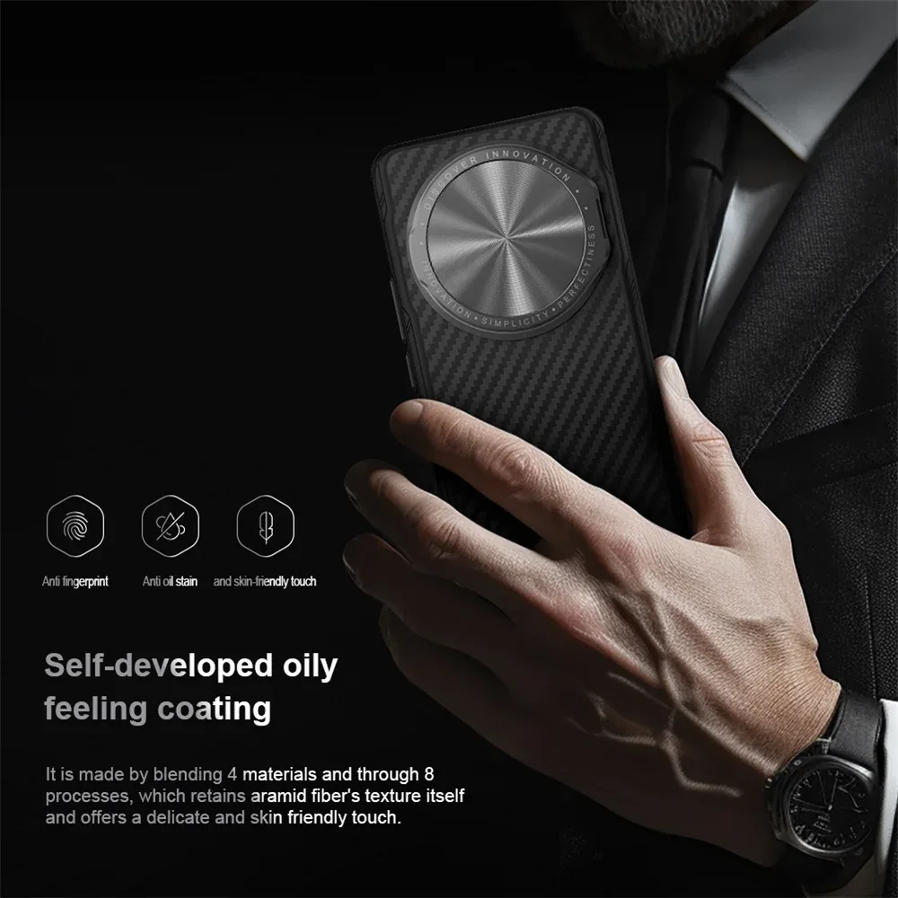 For Xiaomi 14 Ultra MagSafe Case NILLKIN CarboProp Magnetic Wireless Charge Aramid Fiber Camera Cover Holder For Mi 14 Ultra