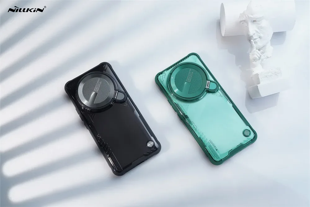 For Xiaomi 14 Ultra Case NILLKIN Iceblade Prop Transparent Clear Case With Flip-style Phone Holder Camera Cover For Mi 14 Ultra