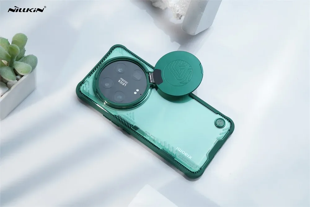 For Xiaomi 14 Ultra Case NILLKIN Iceblade Prop Transparent Clear Case With Flip-style Phone Holder Camera Cover For Mi 14 Ultra
