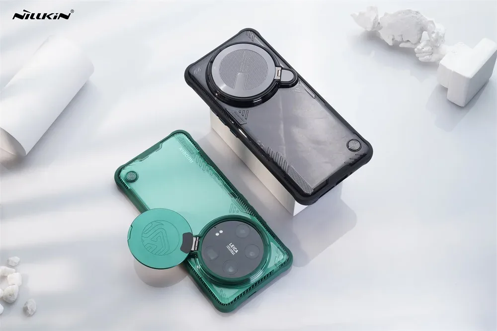 For Xiaomi 14 Ultra Case NILLKIN Iceblade Prop Transparent Clear Case With Flip-style Phone Holder Camera Cover For Mi 14 Ultra