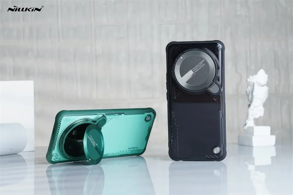 For Xiaomi 14 Ultra Case NILLKIN Iceblade Prop Transparent Clear Case With Flip-style Phone Holder Camera Cover For Mi 14 Ultra