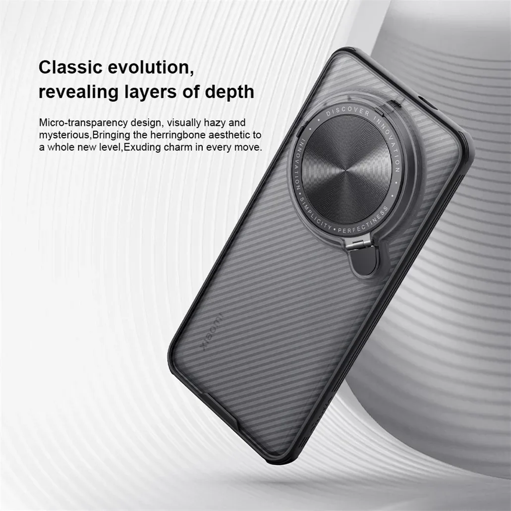 For Xiaomi 14 Ultra Case NILLKIN CamShield Prop Clear Version With Flip-style Phone Holder Camera Cover For Xiaomi Mi 14 Ultra