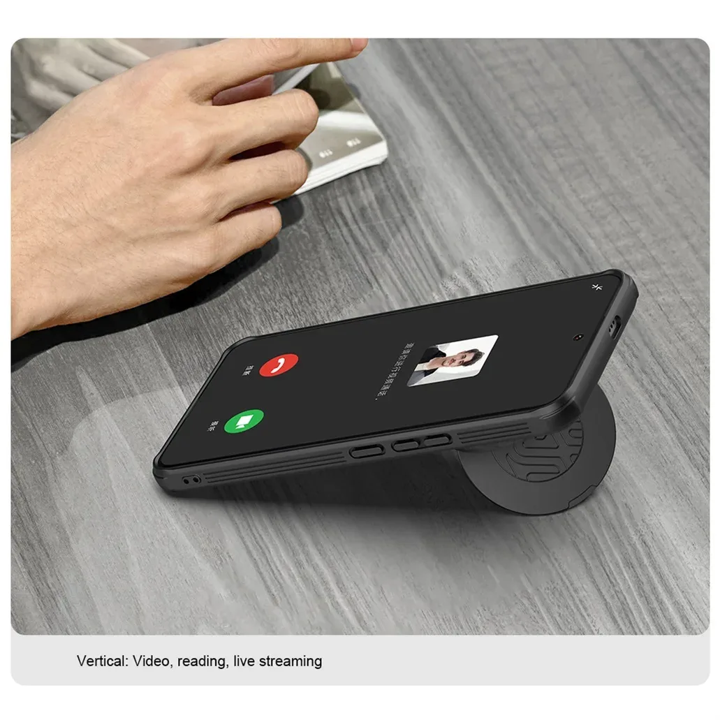 For Xiaomi 14 Ultra Case NILLKIN CamShield Prop Clear Version With Flip-style Phone Holder Camera Cover For Xiaomi Mi 14 Ultra