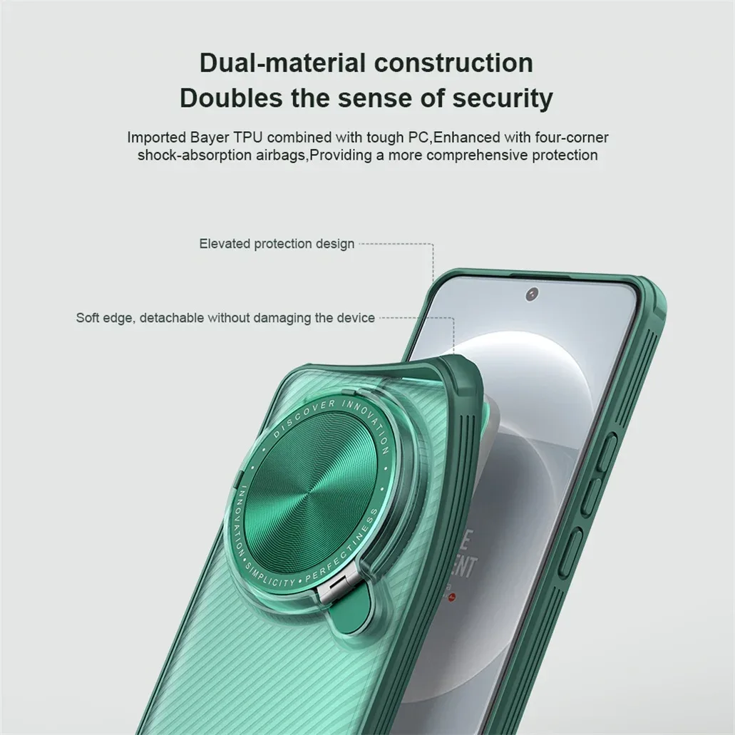 For Xiaomi 14 Ultra Case NILLKIN CamShield Prop Clear Version With Flip-style Phone Holder Camera Cover For Xiaomi Mi 14 Ultra