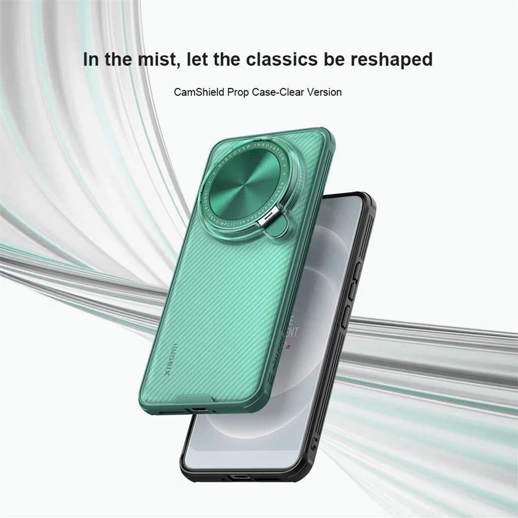 For Xiaomi 14 Ultra Case NILLKIN CamShield Prop Clear Version With Flip-style Phone Holder Camera Cover For Xiaomi Mi 14 Ultra